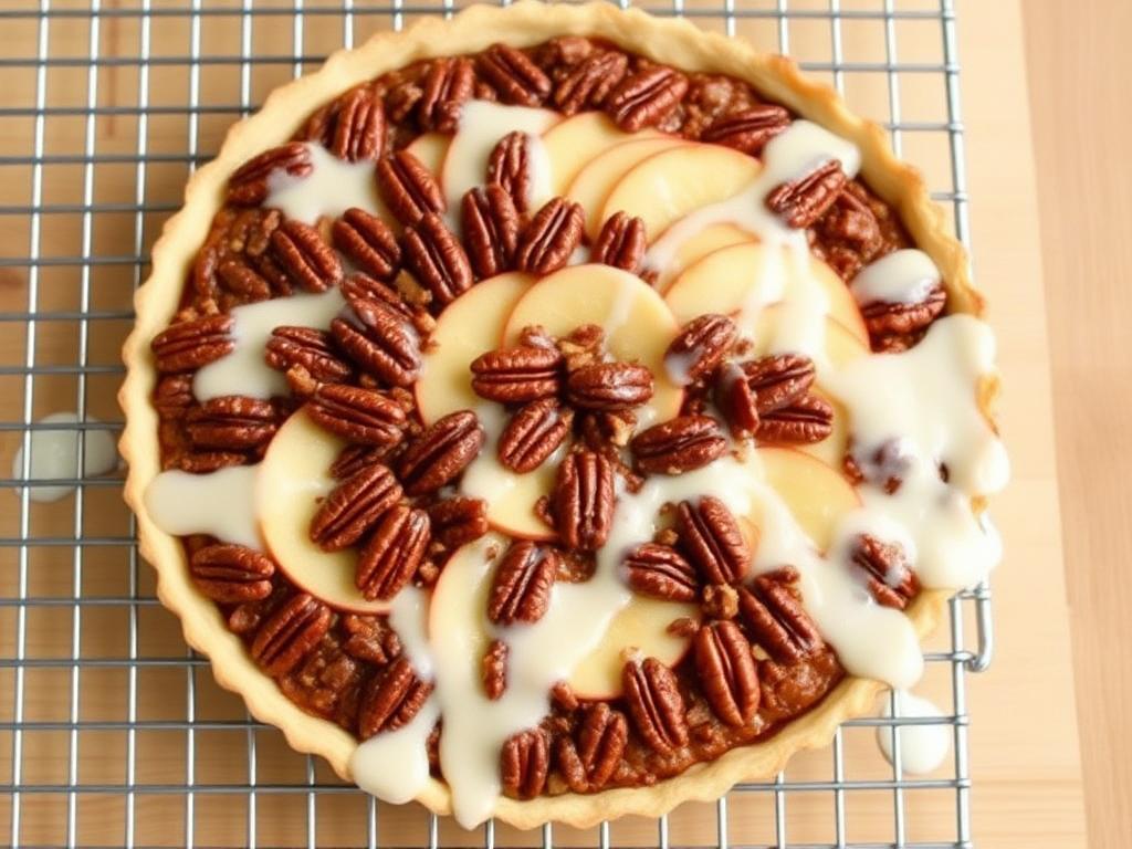 Apple and walnut tart